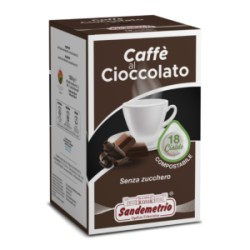 18 Cialde Caffè al Cioccolato Aromatizzato San Demetrio in filtro carta ESE 44 mm