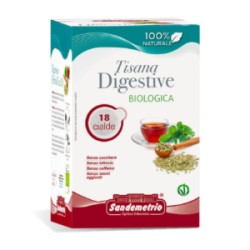 18 Cialde Tisana Digestive Biologica San Demetrio in filtro carta ESE 44 mm