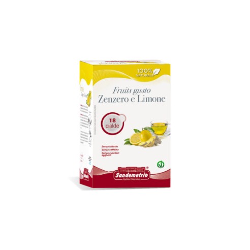 18 Cialde Fruits Zenzero e Limone San Demetrio in filtro carta ESE 44 mm