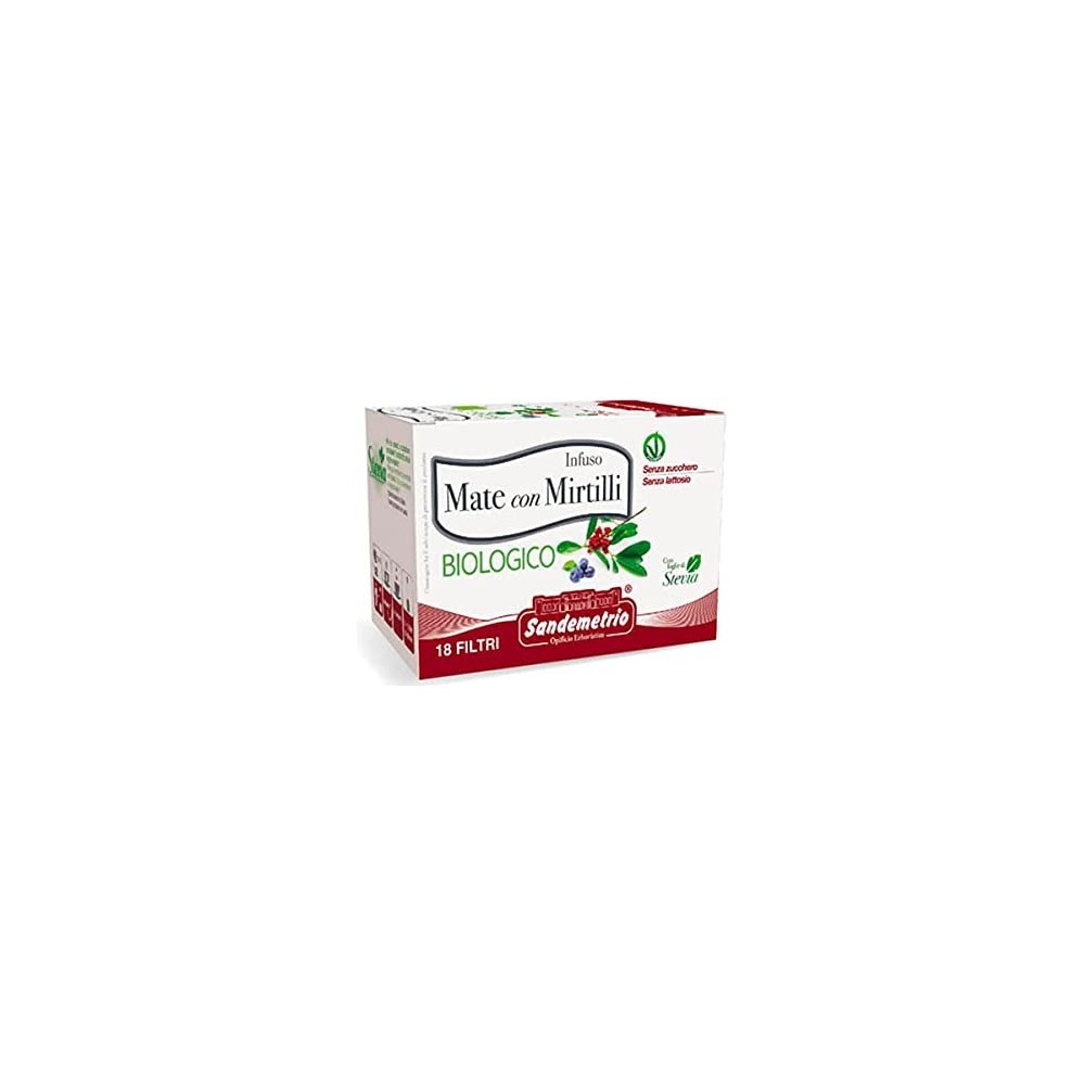 18 Filtri Bio in bustina Infuso Mate con Mirtillo Sandmetrio